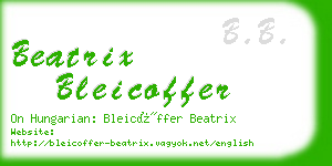 beatrix bleicoffer business card